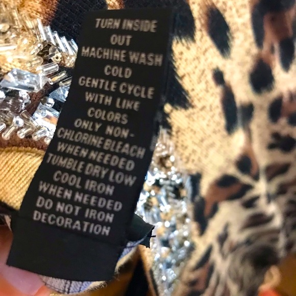 I.N.C., Leopard Print and Rhinestone Sweater - Picture 6 of 8